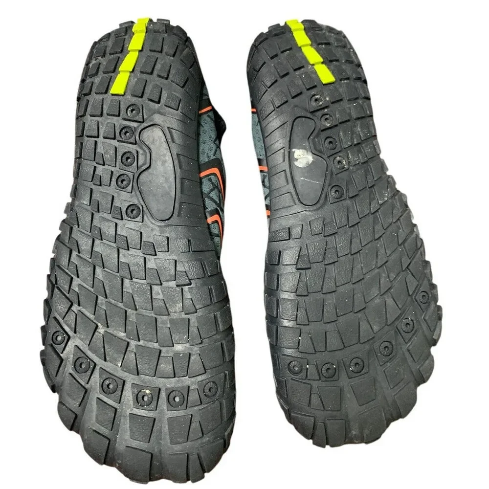 Ubfen Mens 10 Gray Orange Quick Dry Barefoot Boating Fishing Swim Water Shoes